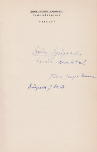 Toma George Maiorescu - Timp rastignit (Dedik�lt)