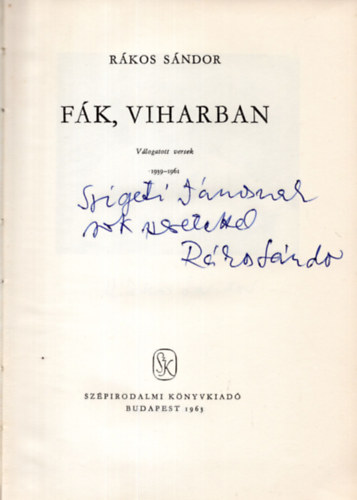 Rákos Sándor - fák, viharban