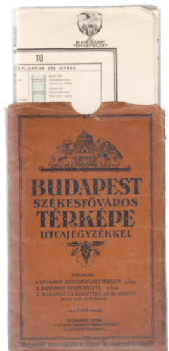 Budapest székesfőváros térképe utcajegyzékkel