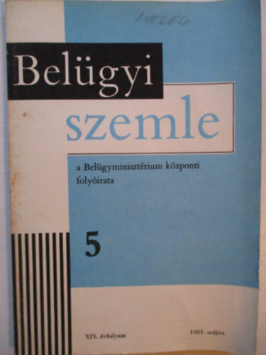Belgyi szemle 1981/5. mjus