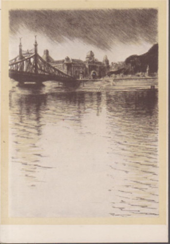 Szent Gellrt-frd s szlloda a Ferenc Jzsef-hddal, Budapest (rgi kpeslap)
