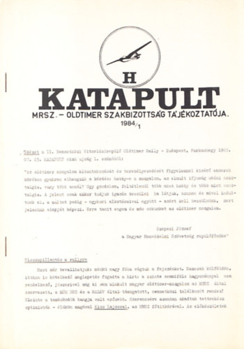 Katapult (MRSZ. - Oldtimer Szakbizotts�g T�j�koztat�ja 1984/1)