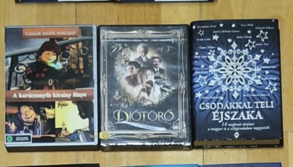 2db karácsonyi mese DVD + ajándék könyv - A karácsonyfa kicsiny fénye, Diótörő + Csodákkal teli éjszaka-14 megható történet a magyar és a világirodalom nagyjaitól