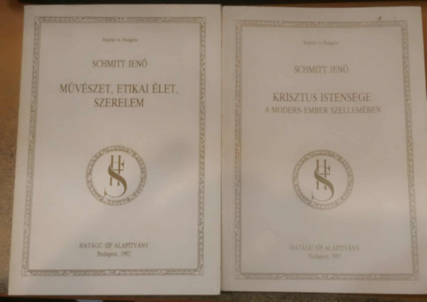 Schmitt Jen - 2 db Schmitt Jen: Mvszet, etikai let, szerelem + Krisztus istensge (A modern ember szellemben)