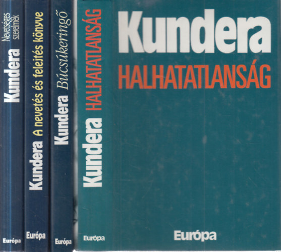 Milan Kundera - 4 db. Kundera kötet (Halhatatlanság + Búcsúkeringő + A nevetés és felejtés könyve + Nevetséges szerelmek)