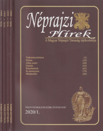 Nprajzi hrek 2020/1-4. (teljes vfolyam, 4 db. lapszm)