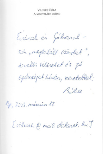 Vilcsek Béla - A megtalált csönd