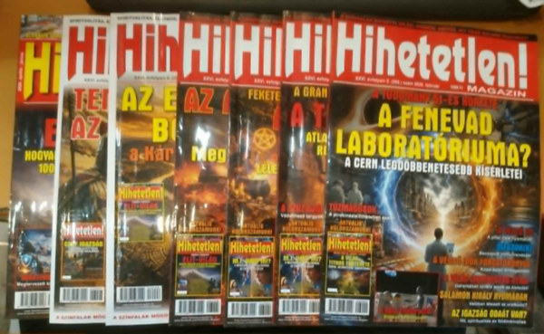 Szűcs Róbert (főszerk.) - 7 db Hihetetlen! magazin, szórványszámok