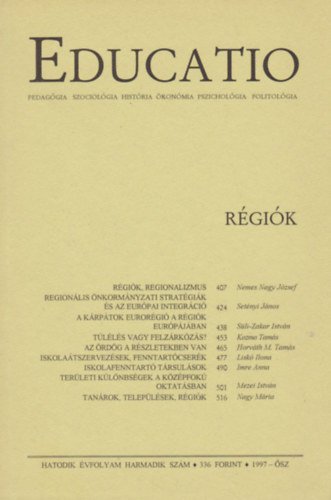 Education - Rgik - Hatodik vfolyam harmadik szm, 1997 sz
