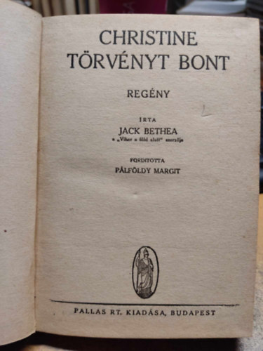 Jack Bethea - Christine trvnyt bont (Flpengs regnyek)