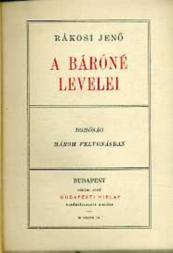 Rkosi Jen - A brn levelei