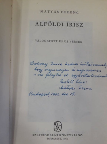 Mátyás Ferenc - Alföldi írisz