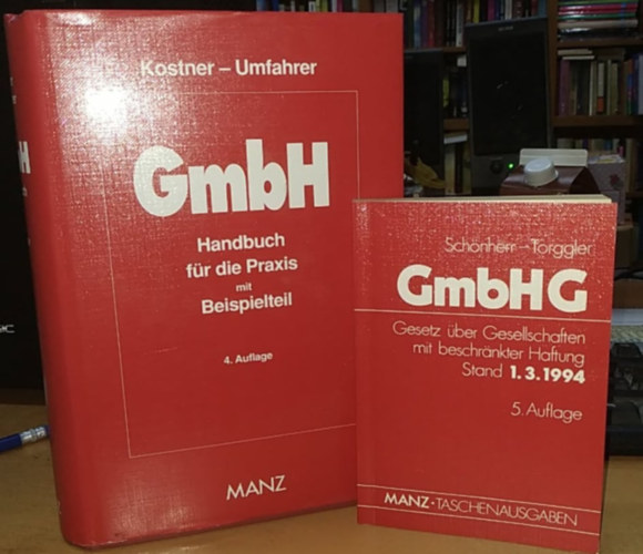 Kostner - Umfahrer, Schnherr - Torggler - GmbH: Handbuch fr die Praxis mit Beispielteil 4. Auflage + GmbHG: Gesetz ber Gesellschaften mit beschrankter Haftung Stand 1.3.1994 5. Auflage (Manz)
