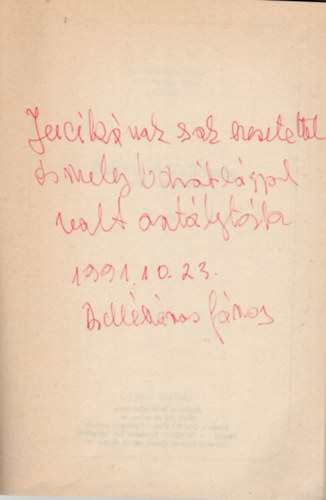 Dr. Mészáros János - Beismerő Vallomás-Versek, műfordítások- dedikált