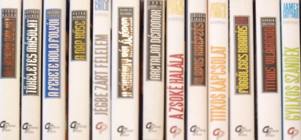 Steve Alten, Jeffrey Archer, Peter Blauner, Lincoln Child, Nicholas Coleridge, John Connoly, Dick Francis, Joseph Finder, Joseph R. Garber, Andrew Goliszek, James Grippando, John Gilstrap, John Hart, - 37 db. a Vilgsikerek sorozatbl