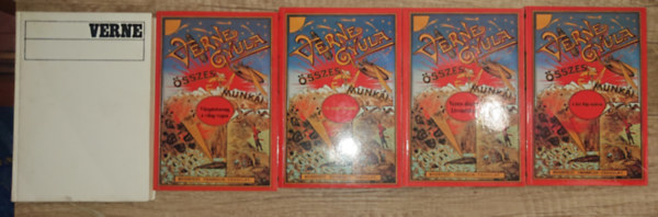 Jules Verne - 5 könyv / 6 regény Jules Verne-től: A két Kip testvér, Véres dráma Livóniában, Az arany meteor, Világítótorony a világ végén, Utazás a Holdba/Utazás a Hold körül