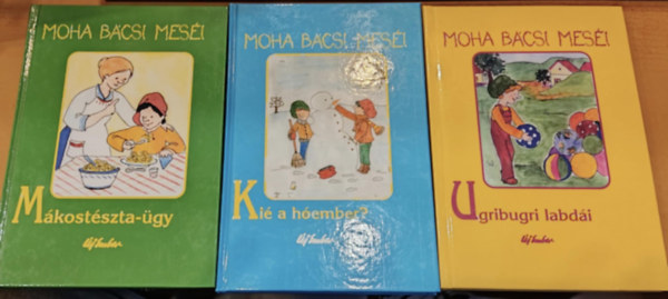 Leszkai Andrs, Rudan Mria (illus.) - 3 db Moha bcsi mesi: 2.: Ki a hember? + 4.: Mkostszta-gy + 7.: Ugribugri labdi