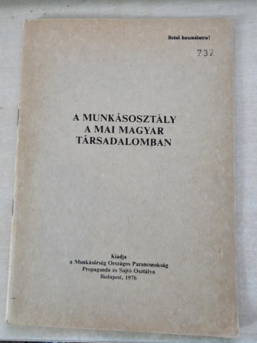 G�l R�bert - A munk�soszt�ly a mai magyar t�rsadalomban (Bels� haszn�latra!)