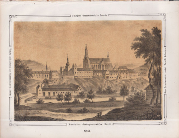 Szent Cziszterczit�r rendei Zwettli kolostora - eredeti litogr�fia (metszet)