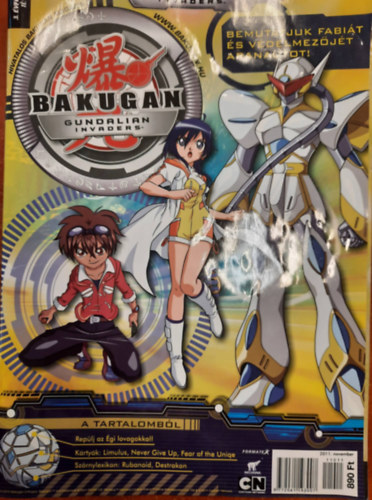 Bakugan - Gundalian Invaders: Hivatalos bakugan magazin - Bemutatjuk Fabit s vdelmezjt  Aranautot! 3.vf. 11.szm