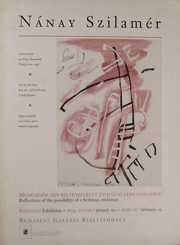 Nánay Szilamér kiállítás 2004. január 22 - február 22. Budapest Galéria Kiállítóháza