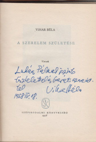 Vihar Béla - A szerelem születése