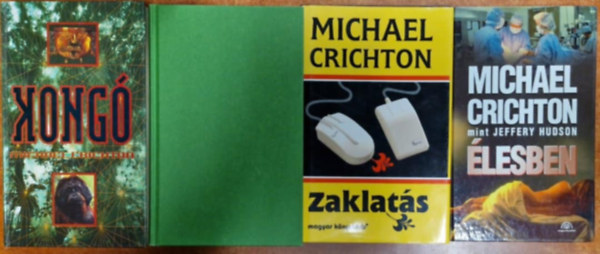 Michael Crichton - 4db Michael Crichton k�tet:�lesben - Zaklat�s - Sz�rnyek szigete-Kong�