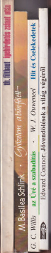 Connor Edward, G. C. Willis, W. J. Ouweneel, M. Basilea Schlink - 4 db vallási könyv: Jövendölések a világ végéről + Az Úré a szabadítás - Hit és Cselekedetek + Győzelem a bűn felett + Igehirdetés zsinat után