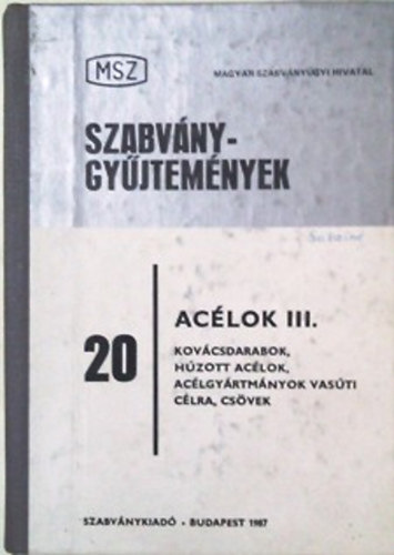 Avar rpd (szerk.) - Szabvnygyjtemnyek 20. Aclok III. ktet