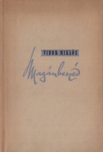 Vidor Miklós - Magánbeszéd