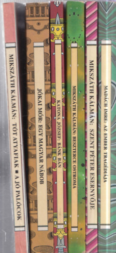 Mad�ch Imre, Miksz�th K�lm�n, Katona J�zsef, J�kai M�r - 6 db. klasszikus reg�ny: Az ember trag�di�ja + Szent P�ter eserny�je + Beszterce ostroma + B�nk B�n + Egy magyar n�bob + T�t atyafiak, A j� pal�cok