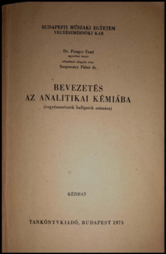 Bevezets az analitikai kmiba (vegyszmrnk hallgatk szmra) kzirat