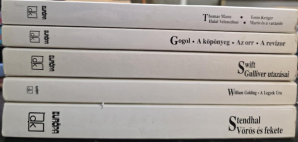 Thomas Mann, Nyikolaj Vasziljevics Gogol, Swift Jonathan, William Golding, Stendhal - Európa diákkönyvtár könyvcsomag