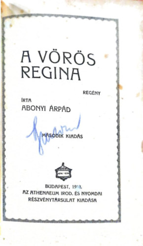Abonyi �rp�d - A v�r�s Regina