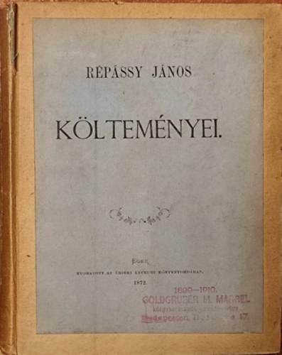 Rpssy Jnos kltemnyei.