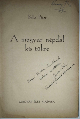 Balla Pter - A magyar npdal kis tkre