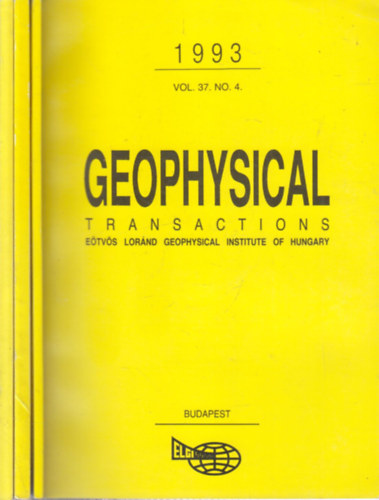 Hegybr Zsuzsanna (szerk.) - Geophysical Transactions Vol. 37/1-4.