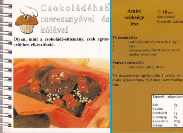 Csokol�d�hab csereszny�vel �s k�l�val