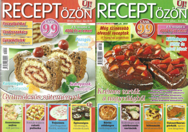 4 db Receptzn, 2014/5, /7, /8, /9