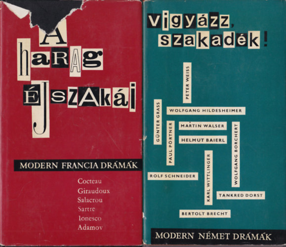 A harag éjszakái (Modern Francia Drámák) + Vigyázz, szakadék! (Modern Német Drámák)- 2 mű