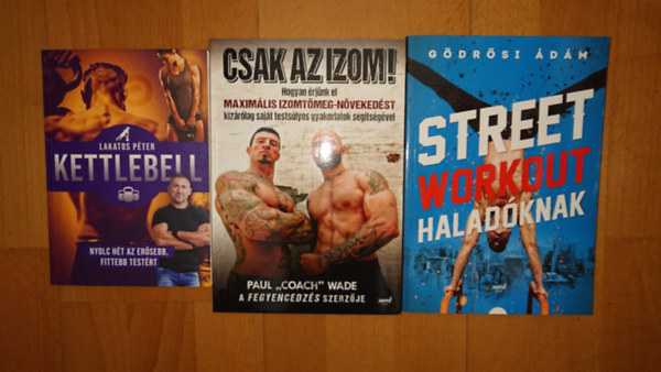 Lakatos Péter, Gödrösi Ádám, Paul "Coach" Wade - 3 könyv a kemény edzésről: Street workout haldóknak, Kettlebell, CSak az izom!