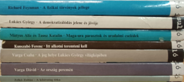 Richard Feynman, LUKCS GYRGY, Mtyus Alz, Kunszab Ferenc, Varga Csaba, Varga Dvid, Zelk Zoltn, Basil DAvidson - Gyorsul id knyvcsomag