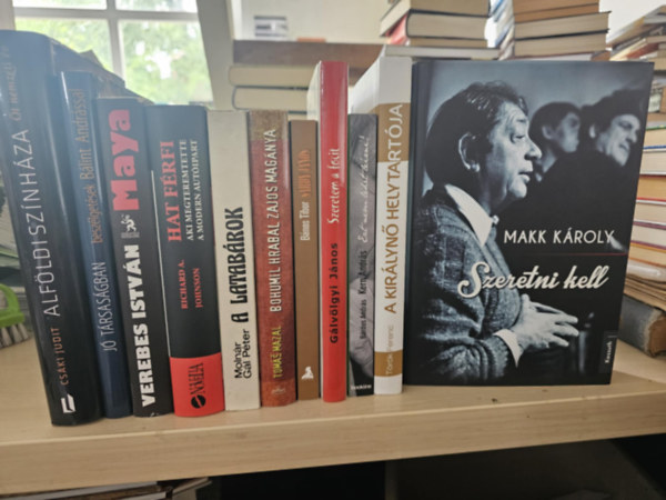 Makk Kroly, Trk Ferenc, Glvlgyi Jnos, Bnos Tibor, Toms Mazal, Molnr Gl Pter, Richard A. Johnson, Verebes Istvn, Cski Judit, Vujity Tvrtko - 12db riport ktet, KNYVMENT AJNLAT: Szeretni kell+ A kirlyn helytartja+ Ezt nem lehet lerni+ Szeretem a focit+ Srdy Jnos+ Hrabal zajos magnya+ A latabrok+ Hat frfi, aki megteremtette a modern autipart+ Maya+ Pokoli trtn