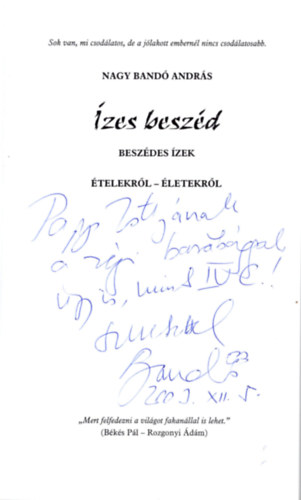 Nagy Band Andrs - zes beszd- telekrl, letekrl-dediklt
