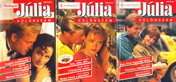 Sandra Myles, Joan Smith, Kathy Garner - 3 db Jlia klnszm: Angyali rtatlansg, New York legszebb lnya, Ks, villa, oll (1998/3. klnszm, 1997/1. klnszm, 1998/2. klnszm)