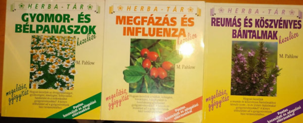 M. Pahlow - 3 db Herba-t�r : Gyomor- �s b�lpanaszok kezel�se + Megf�z�s �s influenza kezel�se + Reum�s �s k�szv�nyes b�ntalmak kezel�se