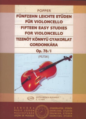 Popper, David - Tizent knny gyakorlat gordonkra Op.76/1. 13409