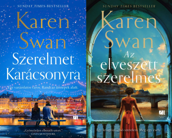 Karen Swan - 2 db Karen Swan romantikus reg�ny:  Szerelmet kar�csonyra + Az elveszett szerelmes