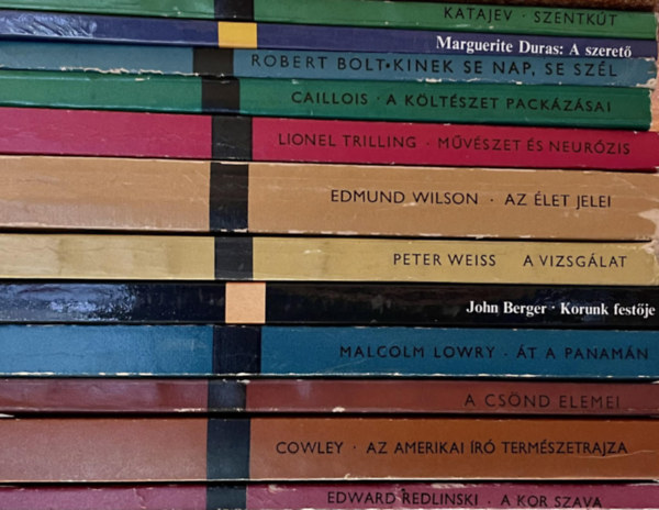 Valentin Katajev, Marguerite Duras, Edward Redlinski, Robert Bolt, Roger Caillois, Lionel Trilling, Edmund Wilson, Peter Weiss, John Berger, Malcolm Lowry, Malcolm Cowley - Modern Knyvtr knyv