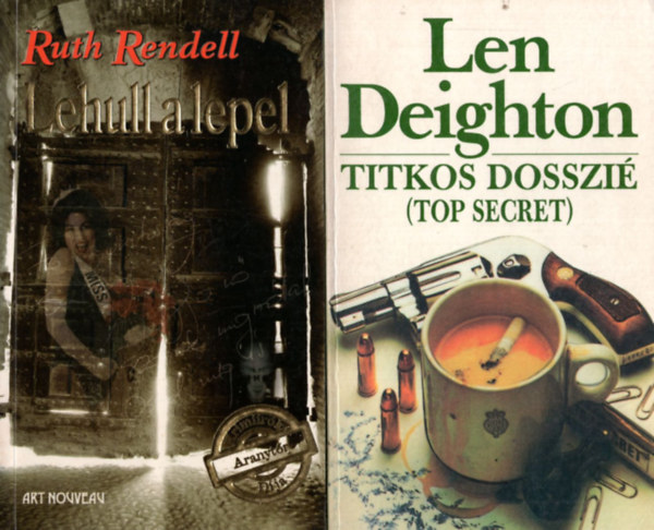 Ruth Rendell, Len Deighton, Raymond Chandler, Robert B. Parker, Peter East - 4 db krimi: Lehull a lepel, Titkos dosszi, Philip Marlowe a nevem, A hallos kereszt